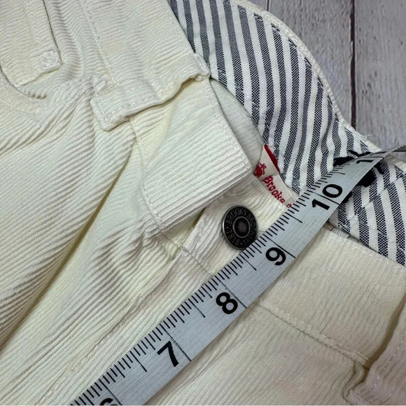 brooks brothers red fleece creamy white corduroy pants sz 6 preppy minimalist - Picture 6 of 7